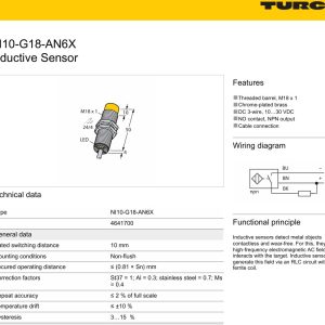 SENSOR  TRUCK NI10-G18-AP6X 50MM